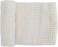 Unicorn Premium Cotton Swaddle Baby Blanket | Breathable Fabric | for swaddling, Play, Nursing & More (Tan Gingham)