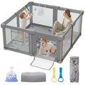 Foldable Baby Playpen, 59 x 59 Collapsible Play Pen for Babies 6-12 Months