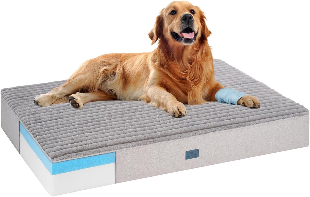 Orthopedic Memory Foam Dog Bed for Senior Dogs, 7" Thick XL Dog Bed