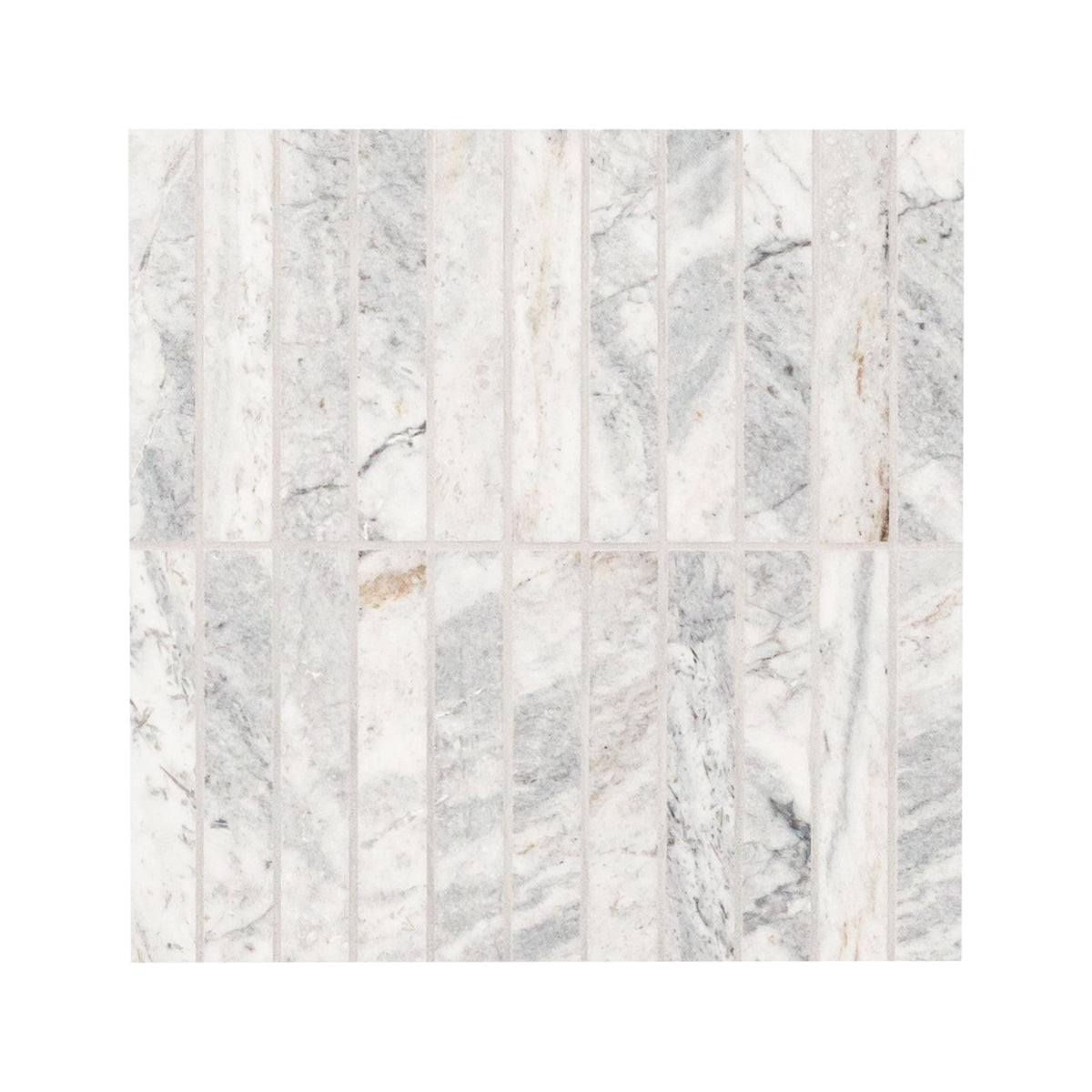 Marble Wall Stacked Pattern Honed Floor Wall Tile| Capri Blue | 1" x 6"
