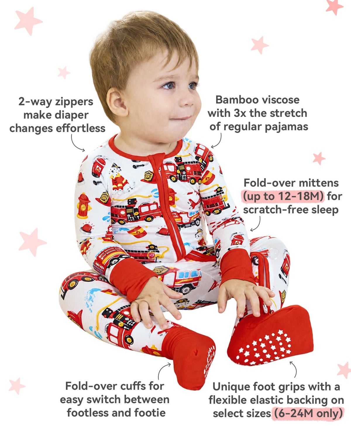 Bamboo Viscose Baby Footie Pajama, Zipper Sleeper Boys Girls