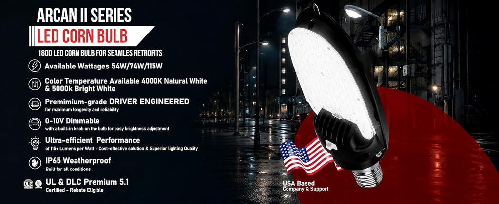 115W Arcan Series E39 LED Corn Bulb 14900 Lumens