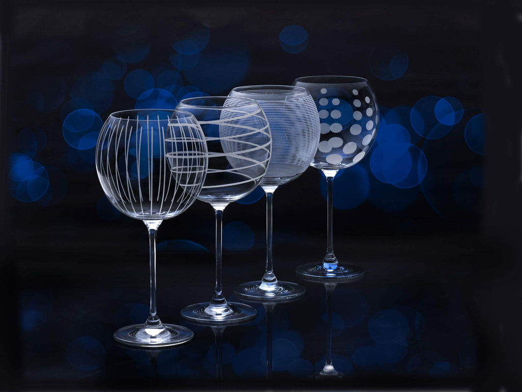 Cheers Balloon Goblet Wine Glass, 24.5-Ounce, Set of 4, Transparent