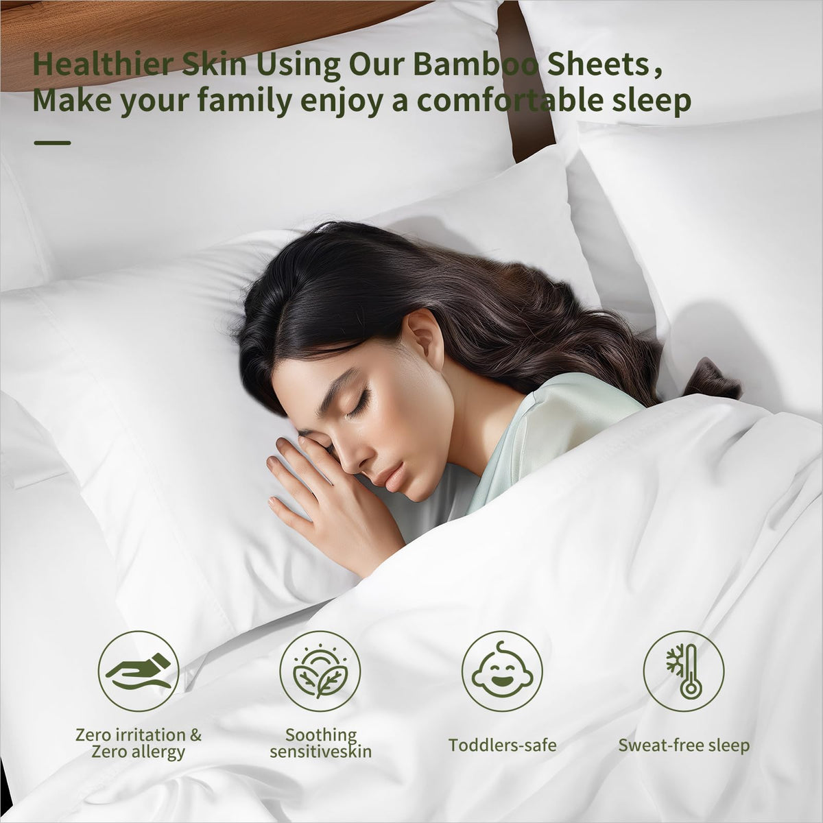 6 Piece Sheet Sets, Cooling Sheets, White