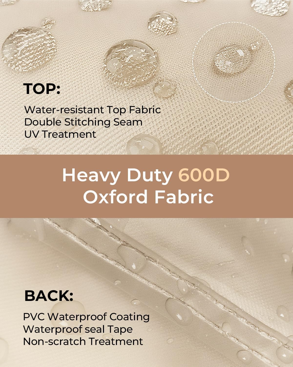 Patio Furniture Cover Set, 5 Piece Outdoor Furniture Cover Waterproof, 600D Heavy Duty Lawn Patio Set Covers