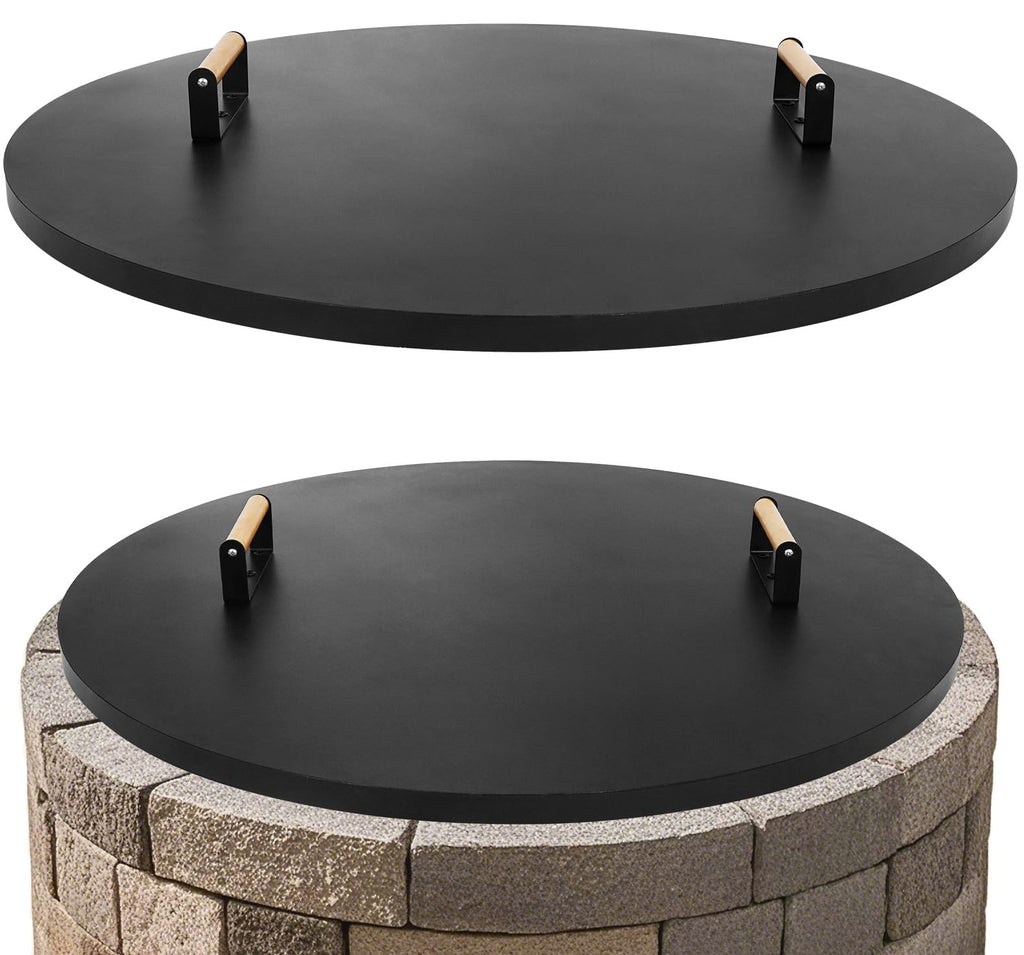 Fire Pit Lid Round 34"w/Handles, Firepit Cover, All-season Protective