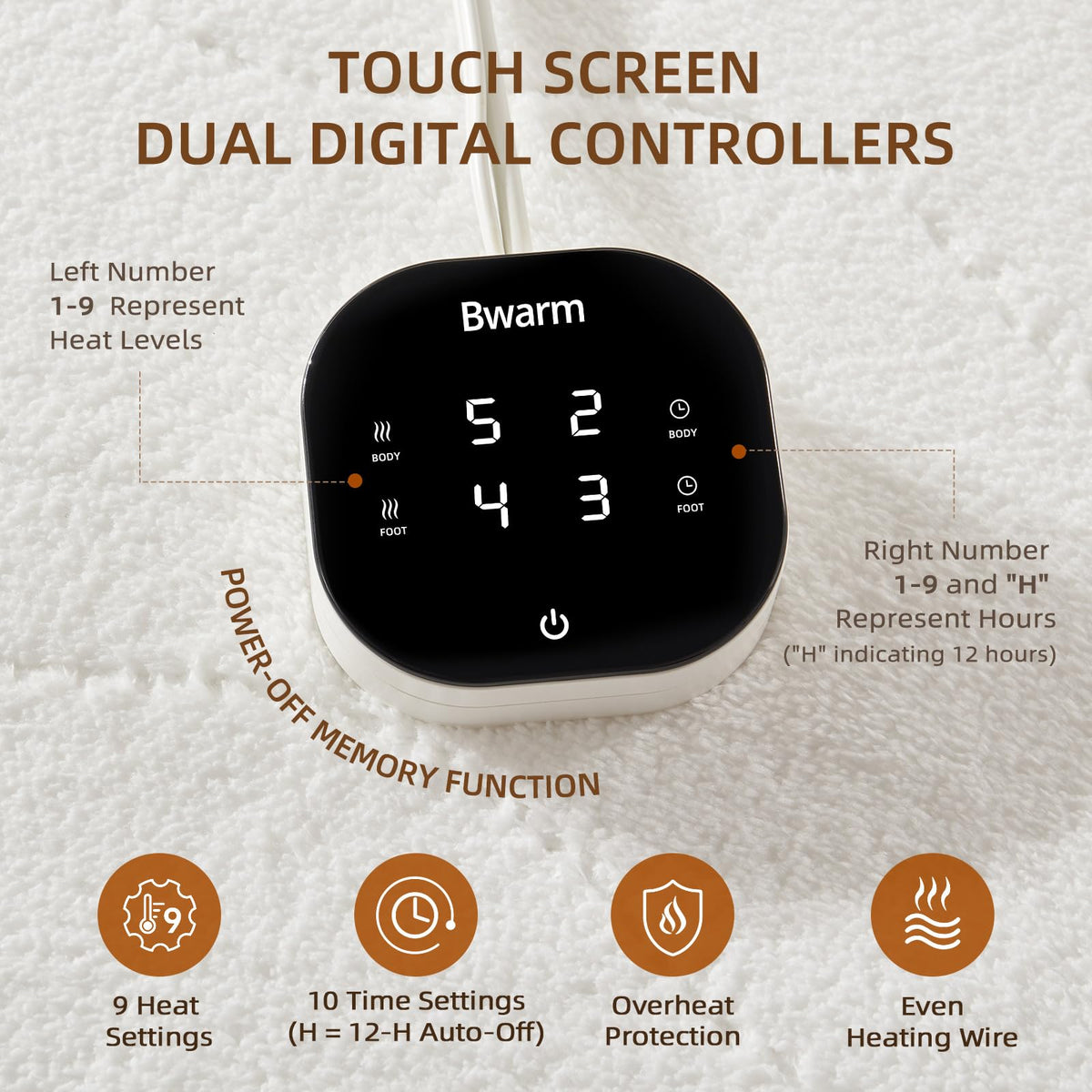 Multi-Zone Sherpa Fleece Heated Mattress Pad, Dual Control