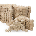 32PCS Wood Appliques and Onlays Wood Appliques for Furniture Decorative Wooden DIY Carved Onlay for Bed Door Cabinet