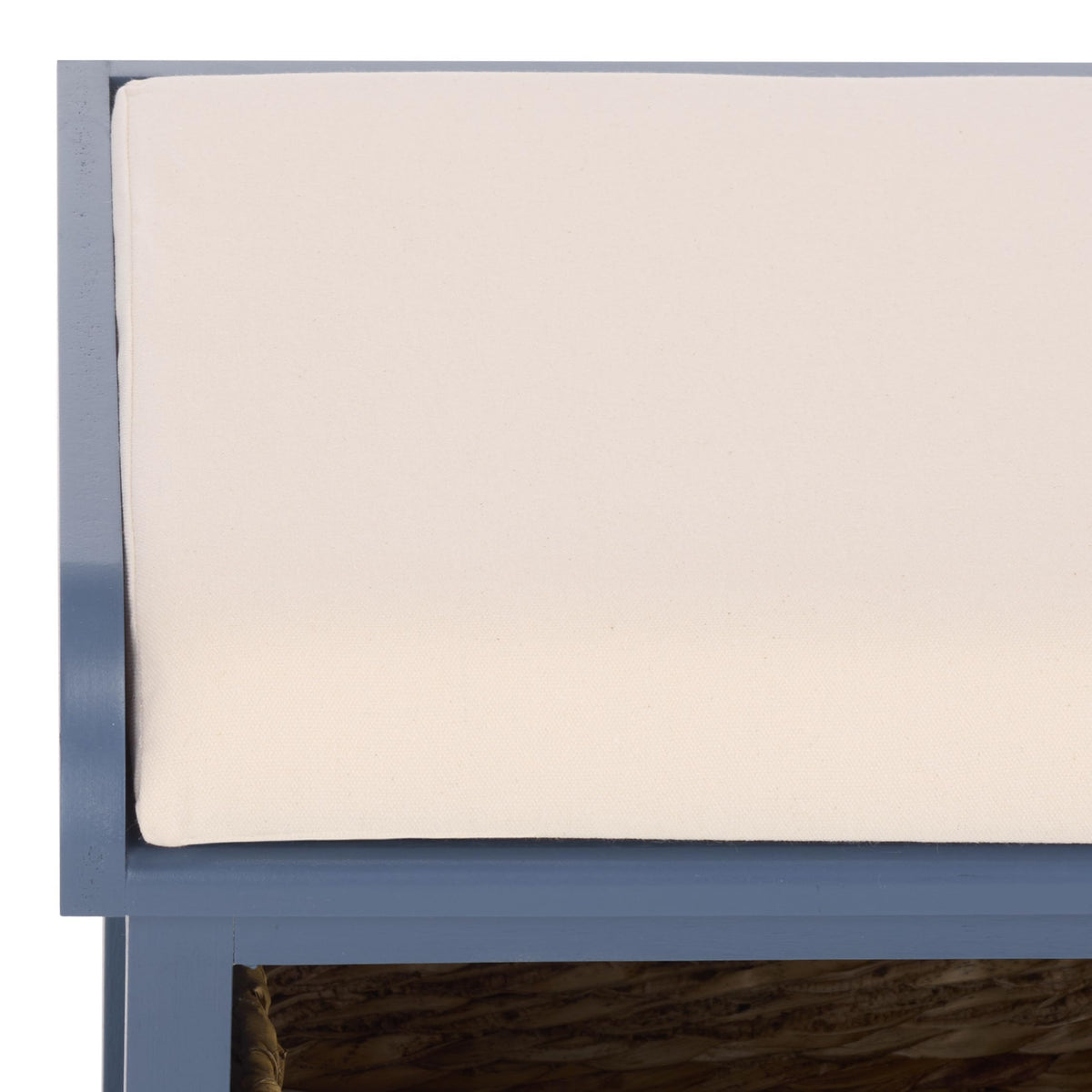 Freddy Wood Storage Bench, 33" Farmhouse Blue