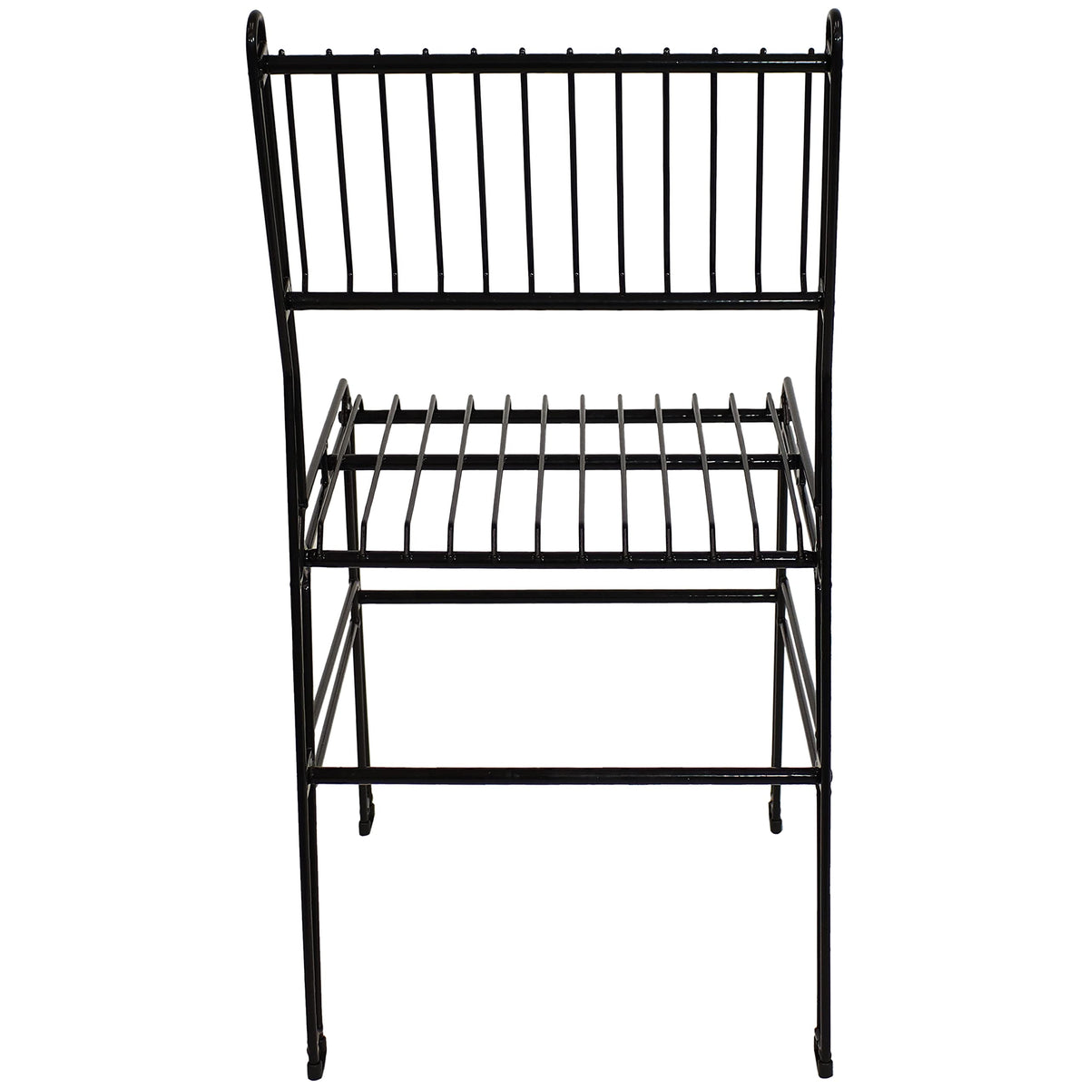 Inspired Bertoia Style Modern Steel Wire Armless Outdoor Dining Chair - Black