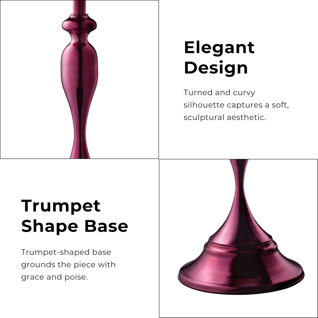 Inspired Saarinen Style Halric Modern 24" Tall Round with Decorated Tabletop and Iron Metal Base, Accent Furniture, Elegant Pedestal Stand