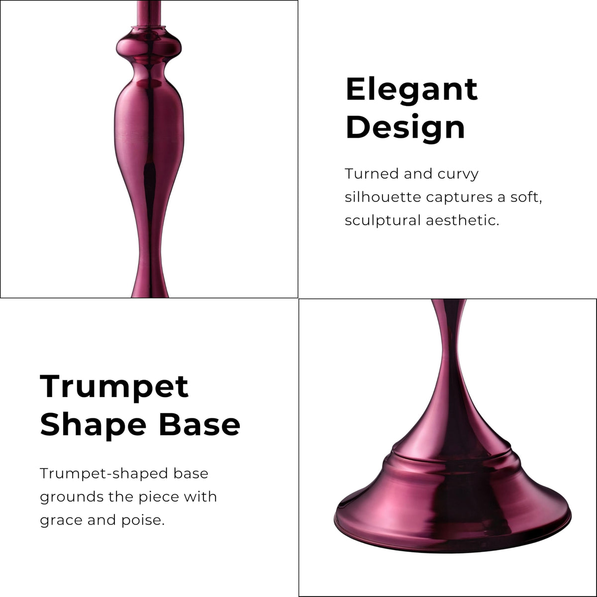Inspired Saarinen Style Halric Modern 24" Tall Round with Decorated Tabletop and Iron Metal Base, Accent Furniture, Elegant Pedestal Stand