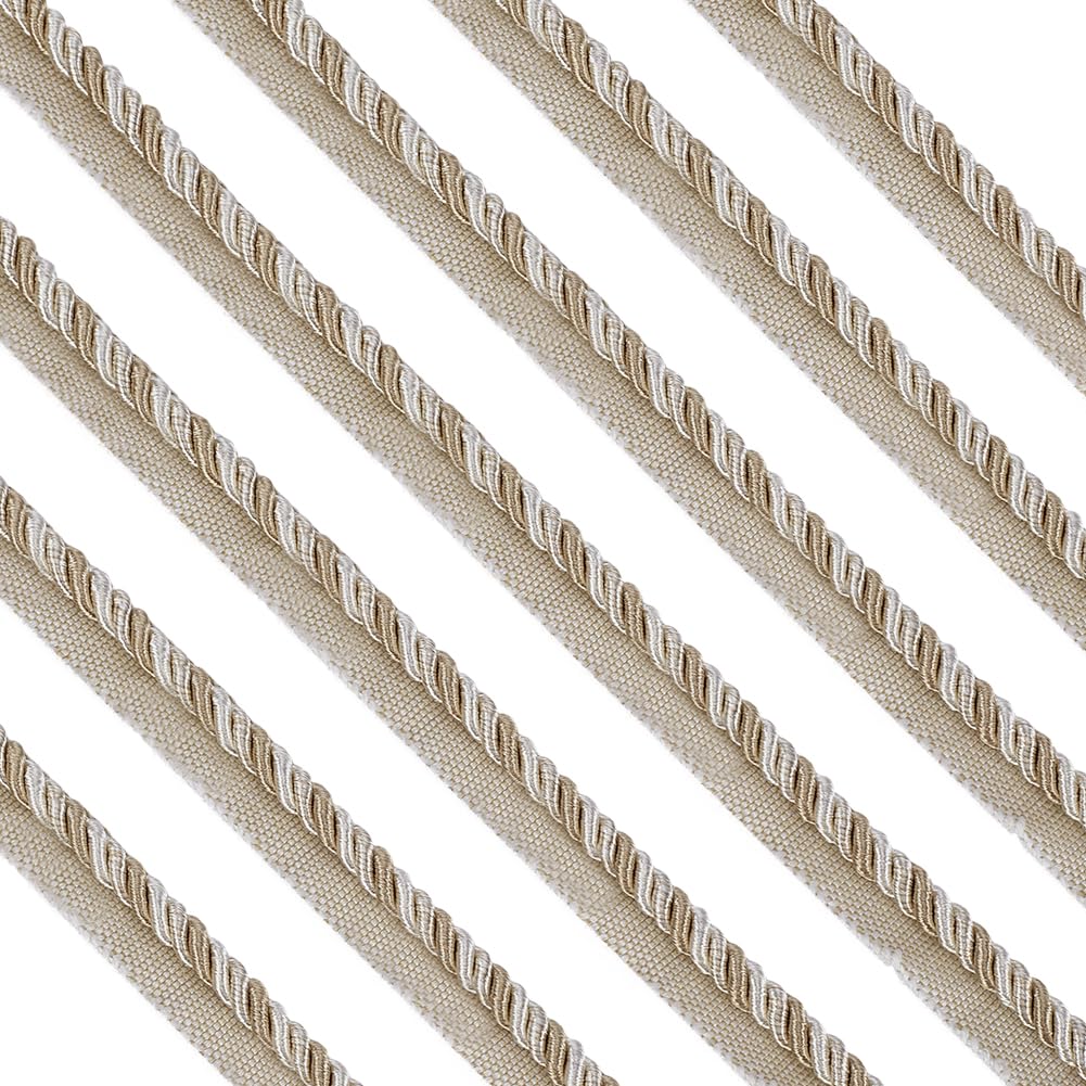 Twisted Lip Cord Trim, Twisted Cord Trim Ribbon 16mm, Polyester Twisted Trim Cord Rope Embellishment - 13.7 Yards
