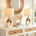 19'' Small Boho Table Lamps Set of 2 for Bedside
