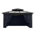 Outdoor Gazebo Curtain Replacement Universal 4-Panel Sidewalls 10' X 13', Outdoor Patio Waterproof Privacy Curtain