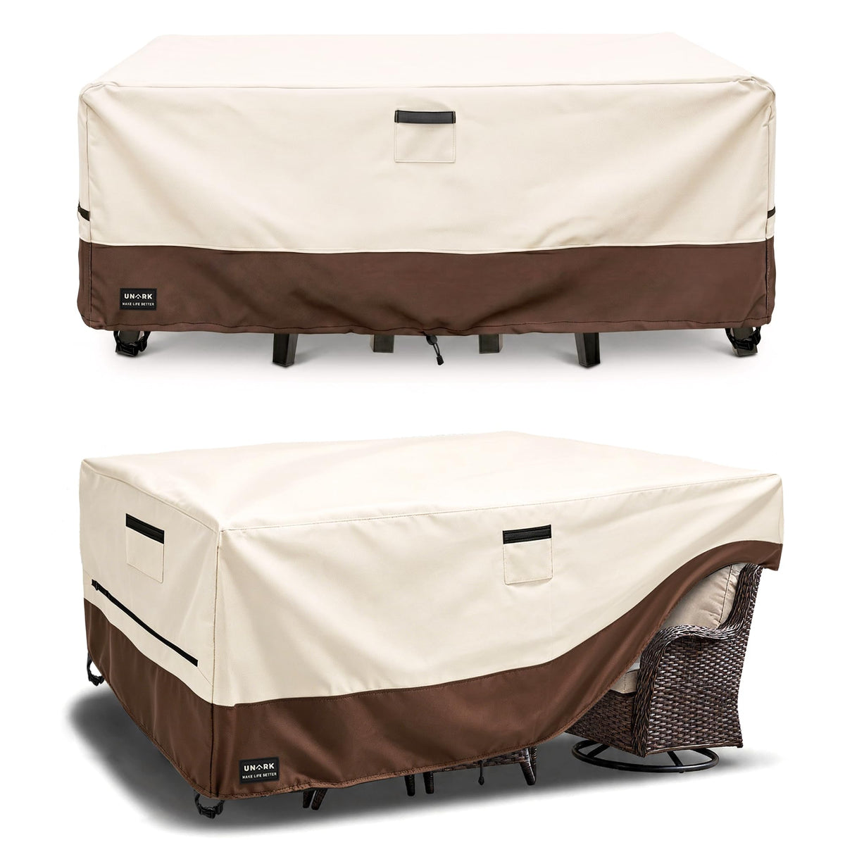 Outdoor Furniture Covers Waterproof Furniture Set, Heavy Duty 600D Table Cover for Dining Set, Sofa & Chair Outdoor