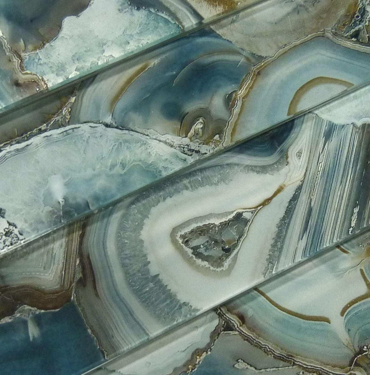 Oasis Tile Magical Forest Crystal Lagoon Aqua 3x12 Glass Subway Tile