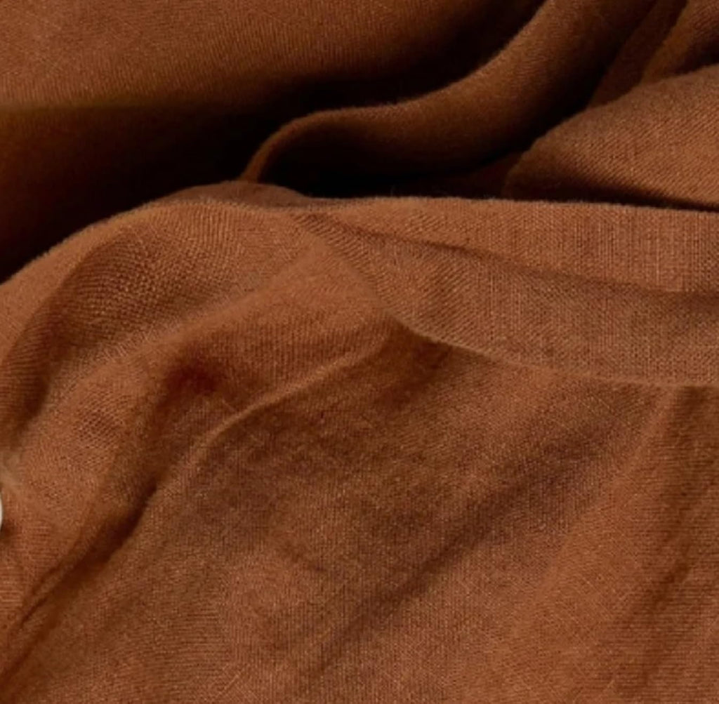Linen Duvet Cover in Terracotta Color Stonewashed Linen Duvet Natural Linen Bedding Cover with 2 Pillowcases