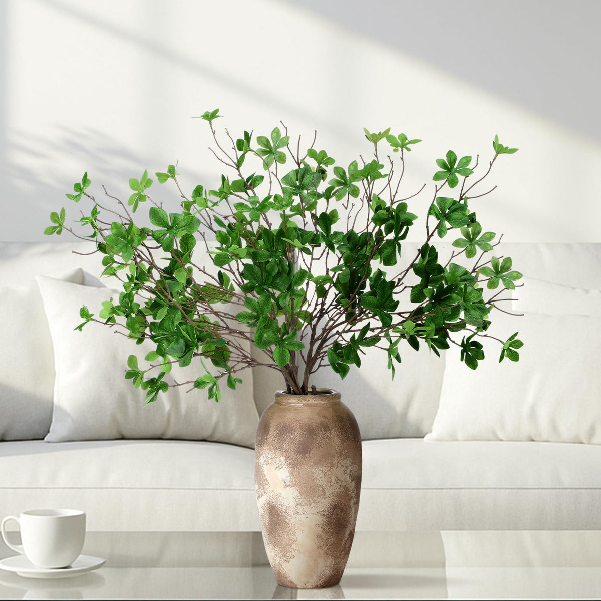 6 Pcs Artificial Greenery Stems, 28.3" Fake Plants Branch