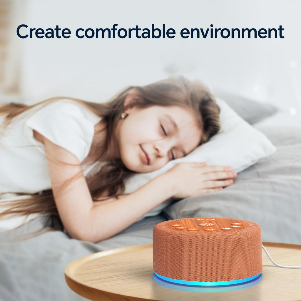 Sleep Sound Machine White Noise Machine with 30 Sounds Non Looping Sounds 12 Night light Colors with 5 Sounds Timers 36 Adjustable
