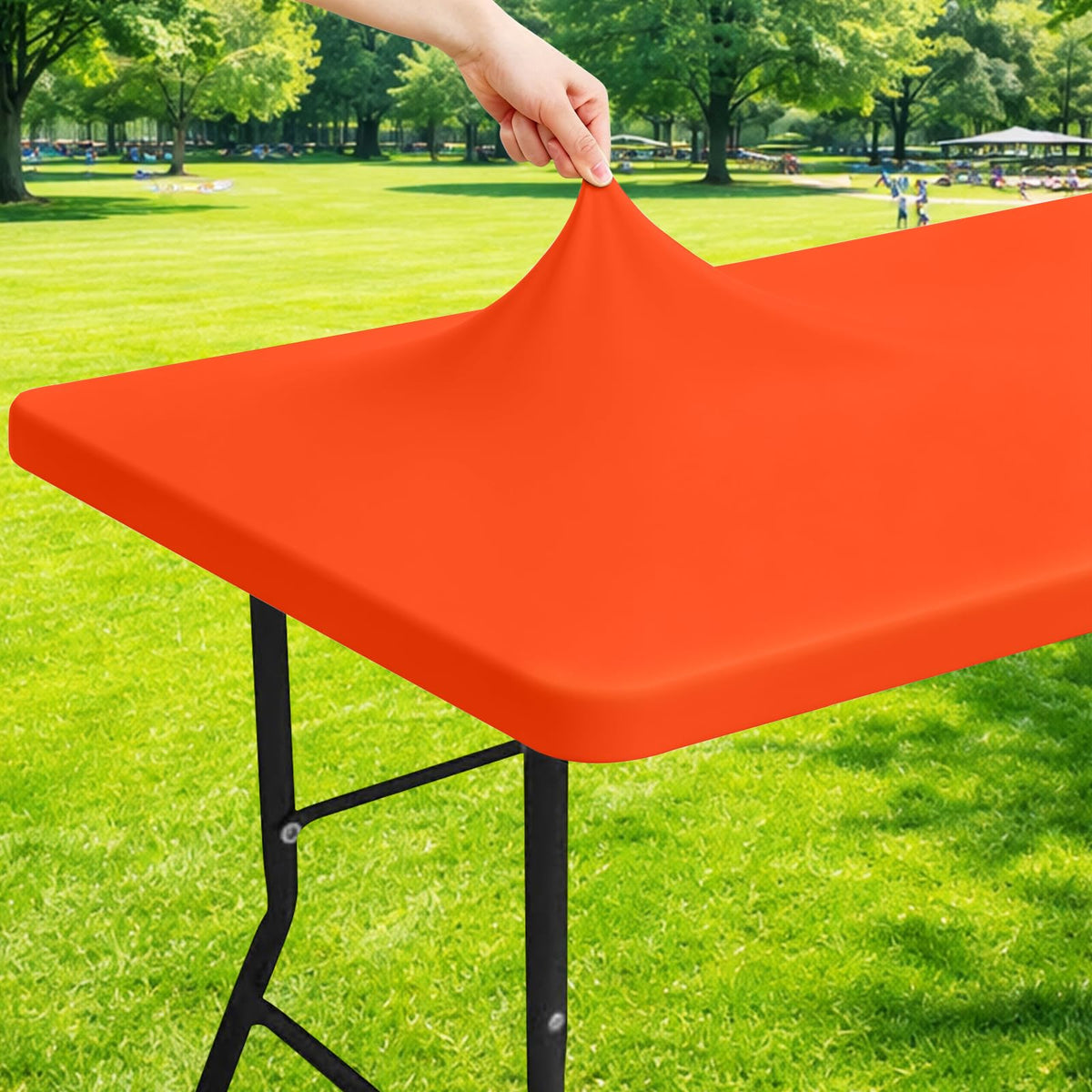 Rectangle Spandex Fitted Table Cloth, 4FT Elastic Tablecloth