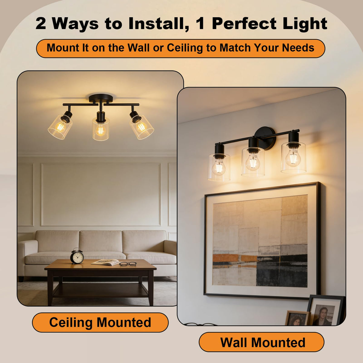 Track Lighting Fixture Black, Ceiling Wall Mount Spotlights