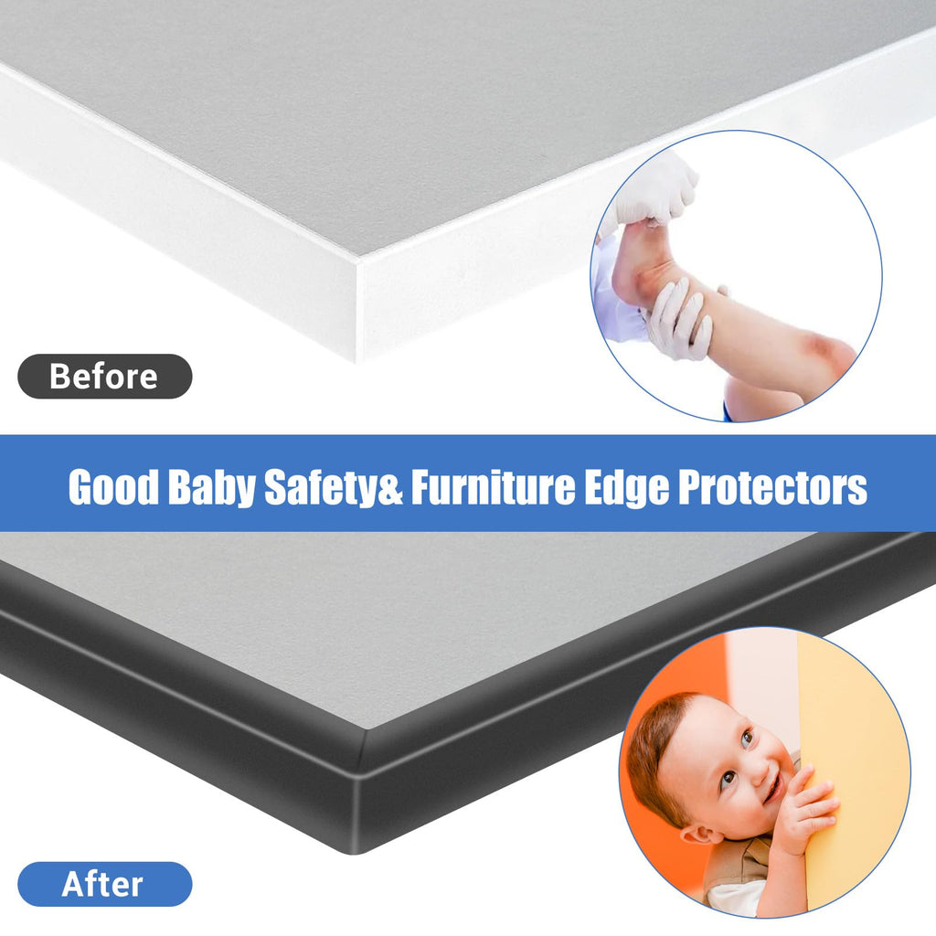 Rubber Edge Trim, Self-Adhesive U Channel Edge Protector for Plywood, Cabinet, 5/8" Wood Edge Banding, Flexible
