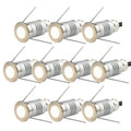 LED Mini In-Ground Starlight, 1W 12V DC Low Voltage Recessed Well Light, IP67 Waterproof, Buried Underground Marker