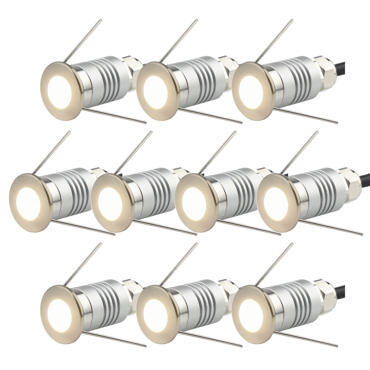 LED Mini In-Ground Starlight, 1W 12V DC Low Voltage Recessed Well Light, IP67 Waterproof, Buried Underground Marker
