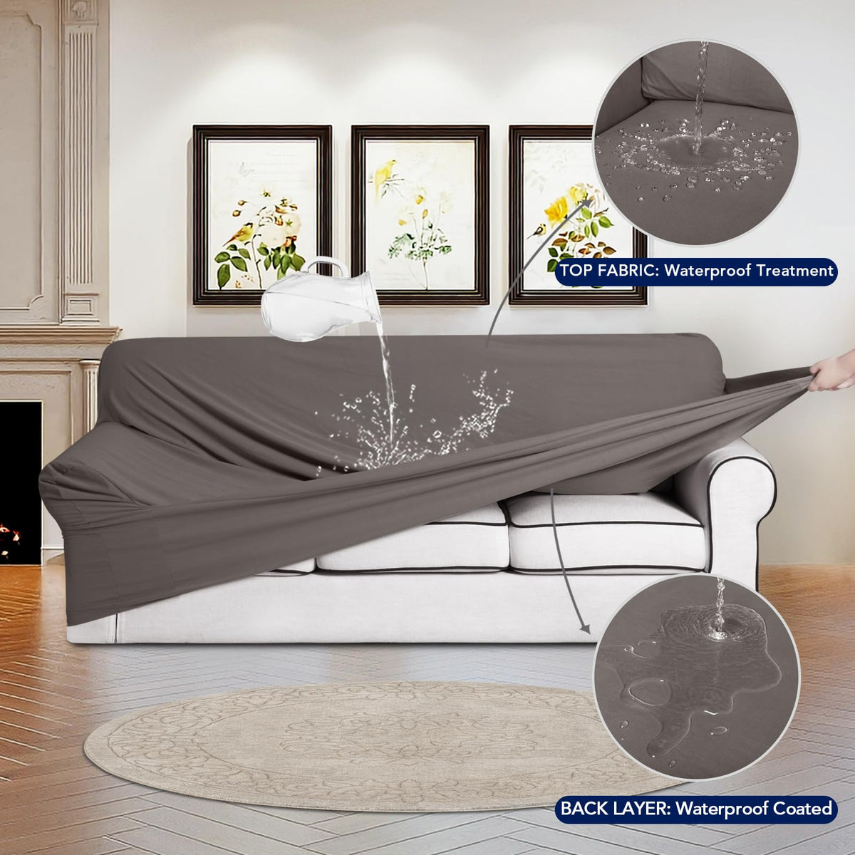 Waterproof Loveseat Couch Cover Slipcovers for Couches and Sofas