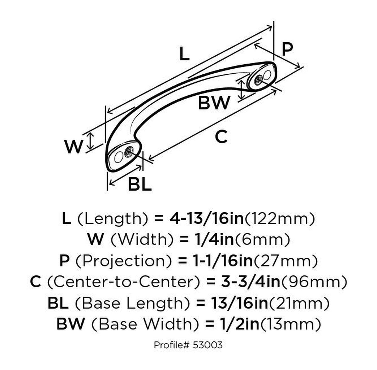 10 Pack 3-3/4" Vaile Satin Nickel Arch Drawer Pull