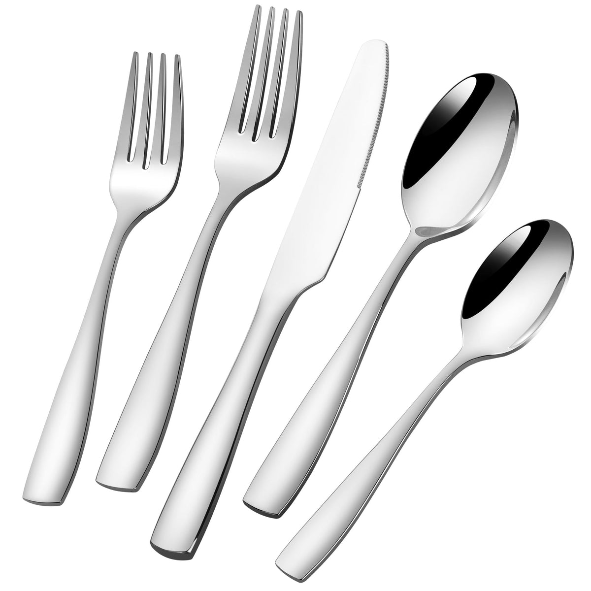 40 Piece Silverware Set for 8, 18/10 Stainless Steel Heavy Flatware Set