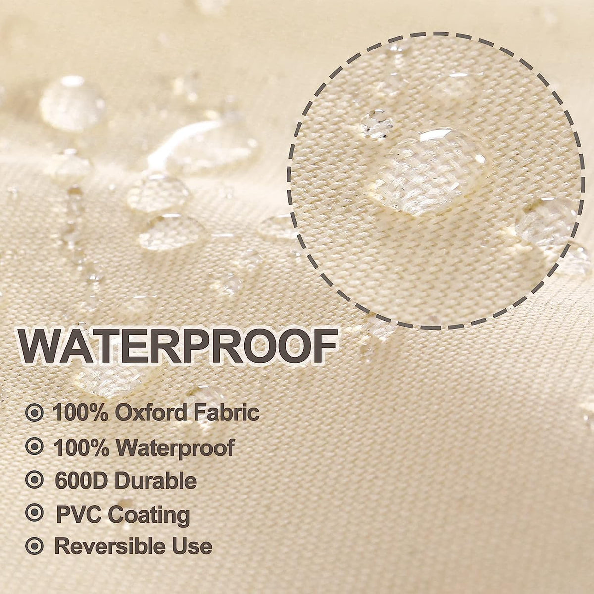 Swing Cover 63 Inch Water-Resistant 600D Oxford Hanging Outdoor Swing Cover All Weather Protected Swing Covers for