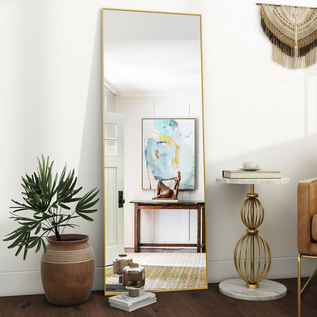 Mirror Full Length, 18" x 58" Floor Mirror with Stand
