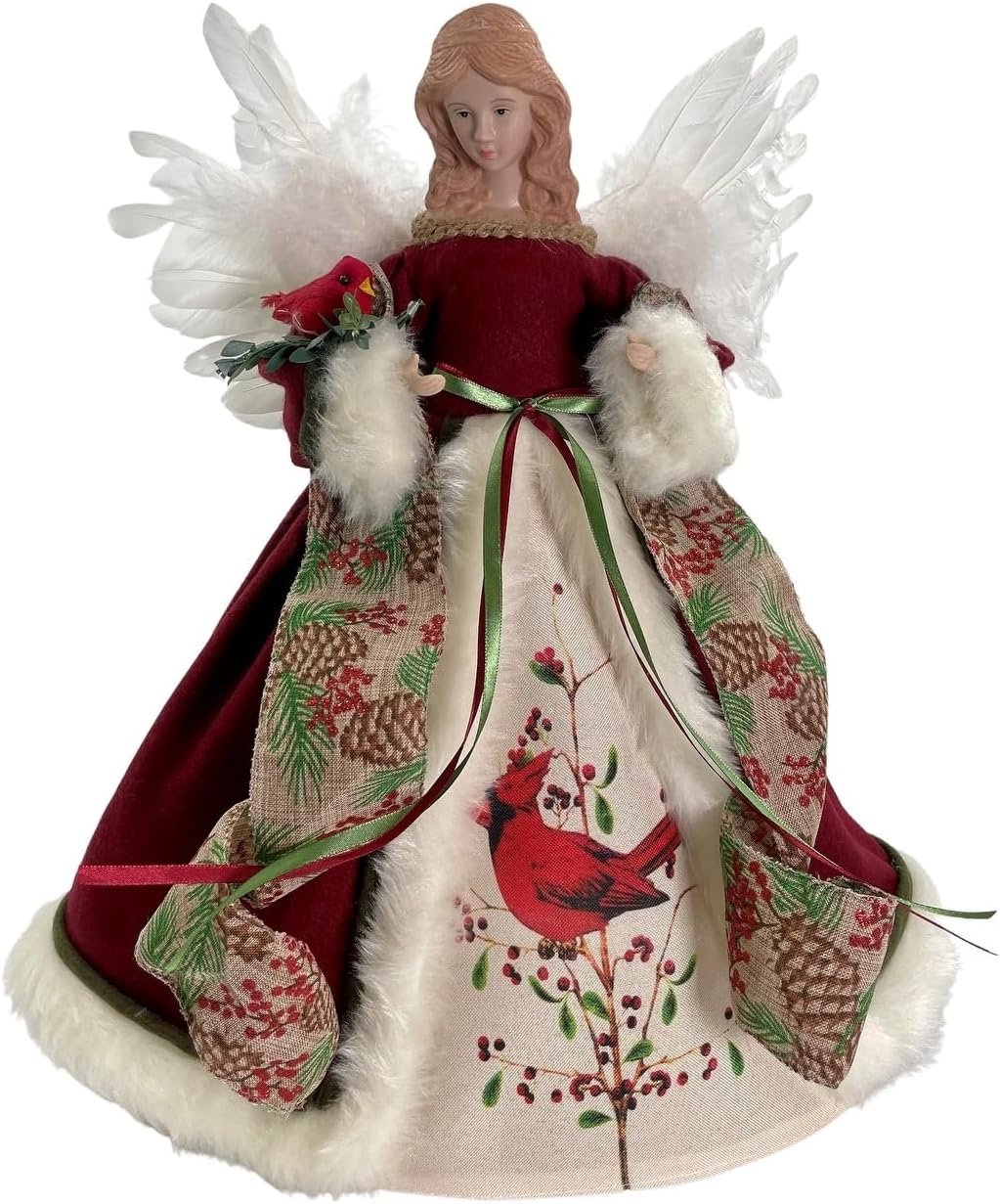 16" Cardinal Angel Tree Topper