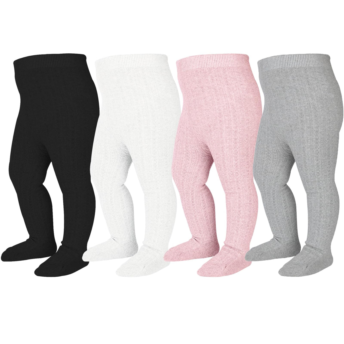 Angel Baby Tights Cable Knit Tights 4 Pack Baby Leggings Seamless Cotton Stockings Pantyhose
