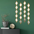 4 Pcs Teardrop Mirror Wall Art Decorative Mirror Wall Decor, Gold