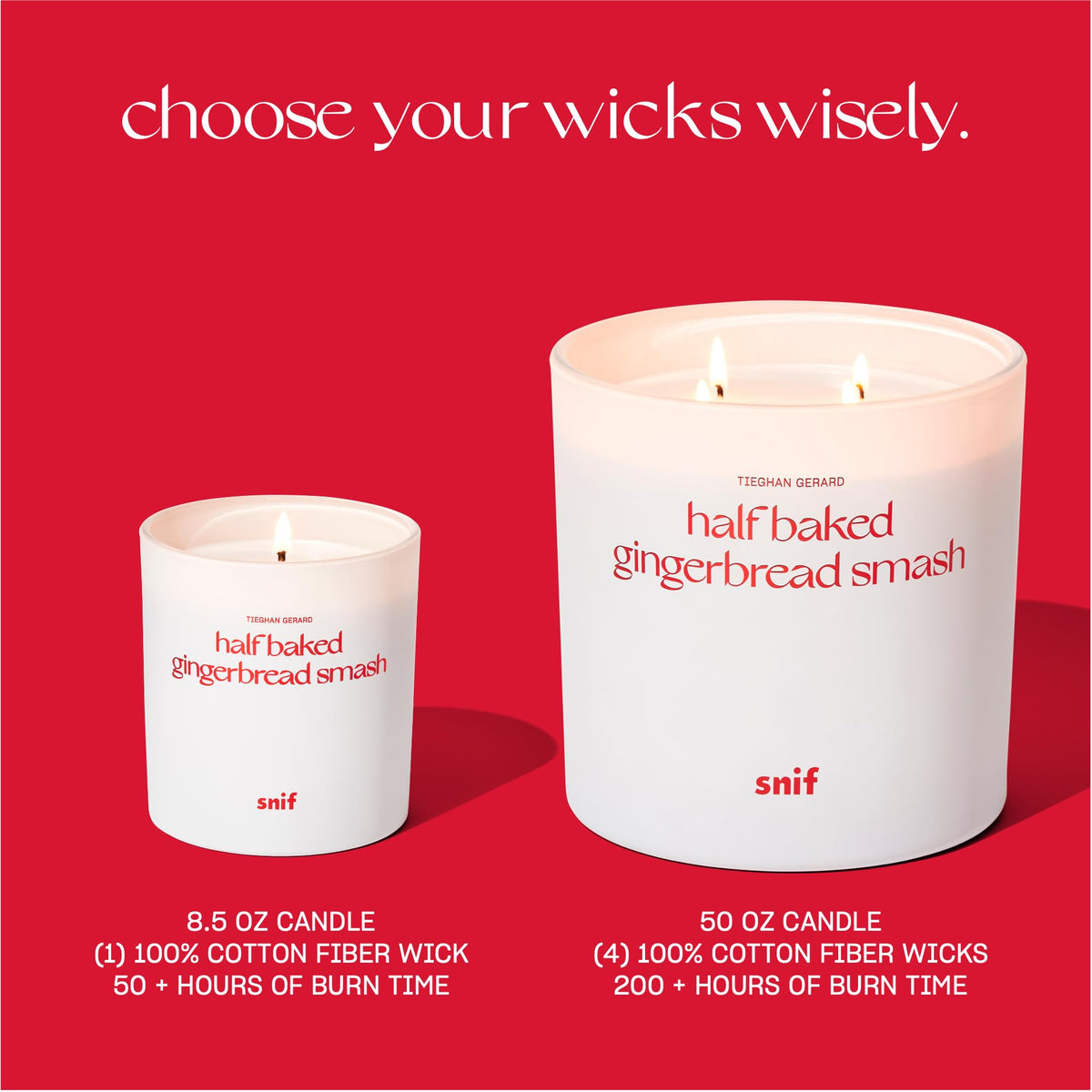 Half Baked Harvest Gingerbread Smash Holiday Scented Candle by, Gourmand, Spicy, Vanilla Scent, 50+ Hours, 100%
