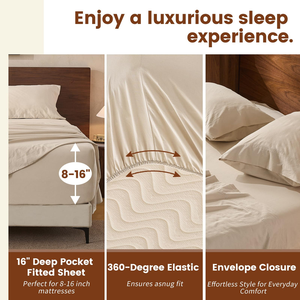 100% Linen Sheets, Breathable & Durable 4-Piece Bed Flax Sheet Set, Soft All-Season Bedding for Hot Sleepers