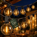 120 FT Outdoor String Lights Waterproof, Patio Light 62 LED Bulbs