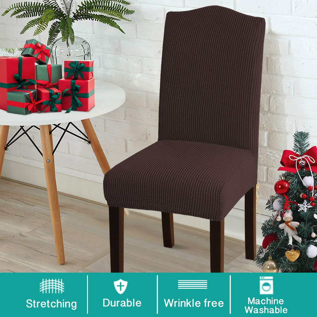Dining Room Chair Covers, Stretch Parsons Chair Slipcover Set of 6 Washable Kitchen Dining Chair Cover Removable