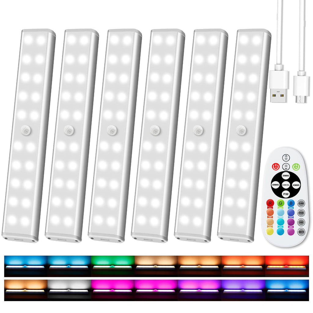 Under Cabinet Lighting Wireless with Remote, 6 Pack