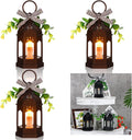 Farmhouse Mini Lanterns for Centerpieces Tiered Tray Decor, Black - Set of 3