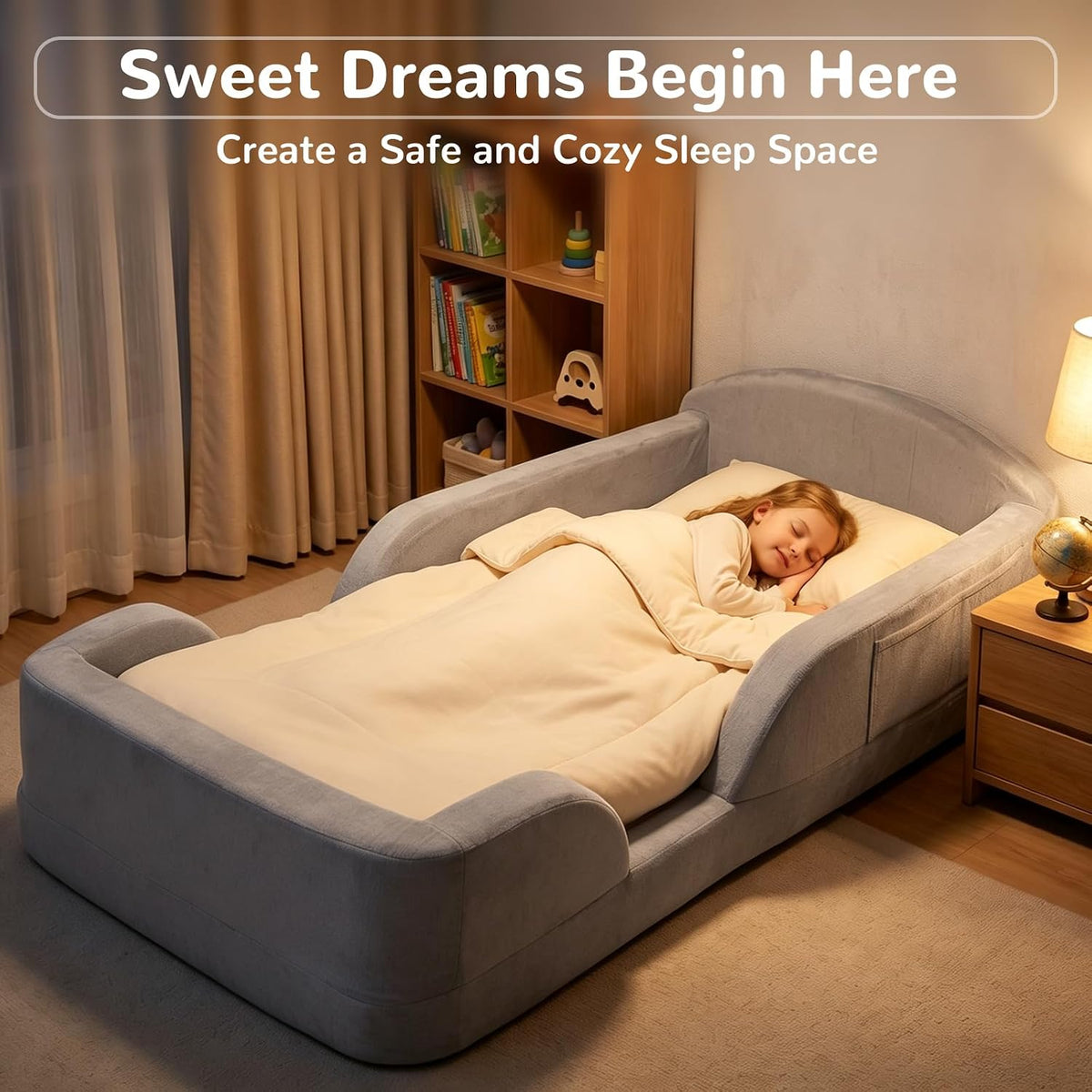 Toddler Floor Bed, No Assembly Needed Toddler Bed