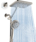 Dual Handheld Shower Head Combo, 2-in-1 Rain Shower Heads System Wide Rainfall Shower Head and 10 Modes High Pressure