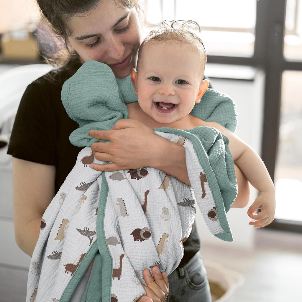 Muslin Baby Blanket Neutral: Cotton Toddler Blanket for Daycare