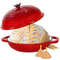 6 QT Enameled Cast Iron Bread Oven with Lid for Sourdough Baking