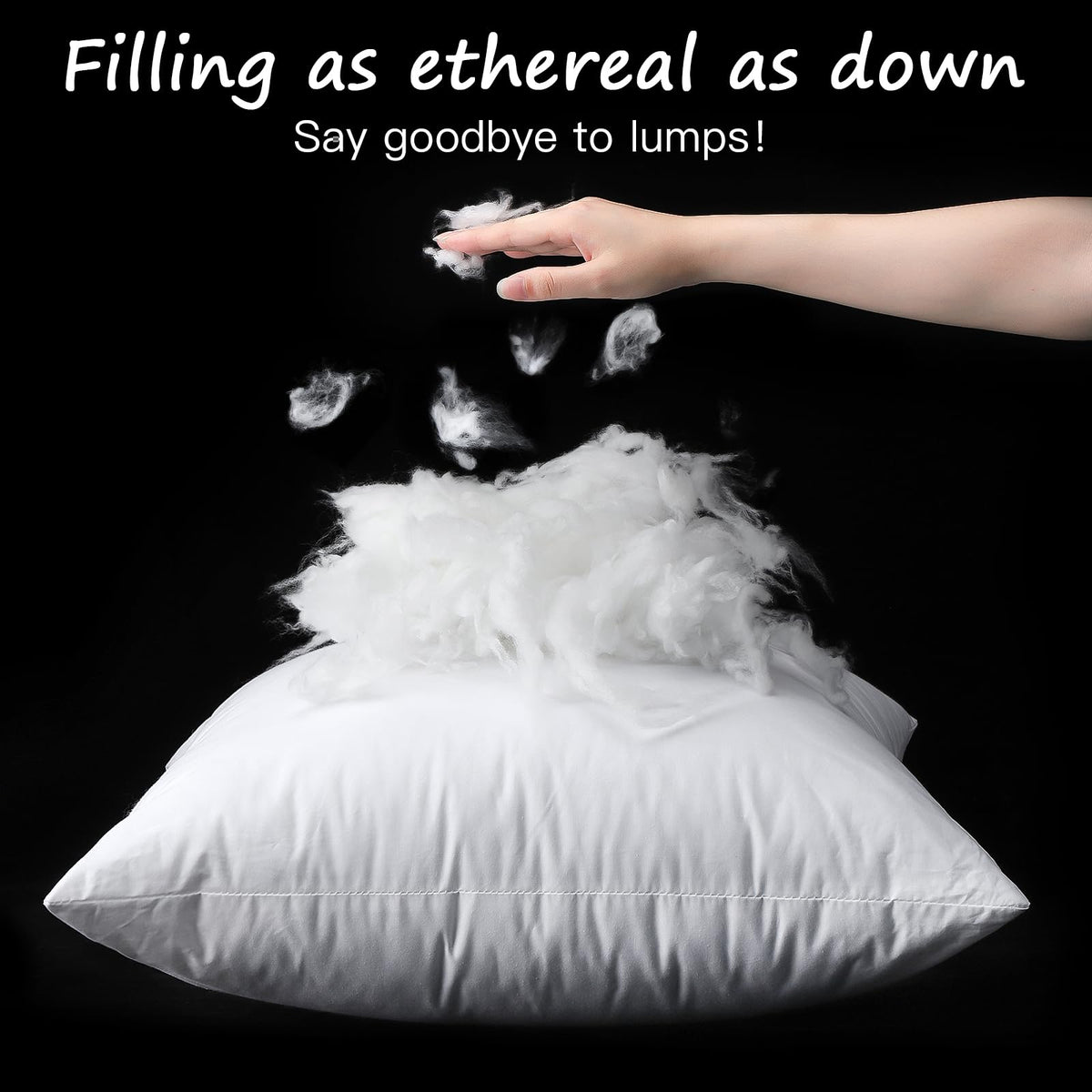 20x20 Outdoor Pillow Inserts, Synthetic Down Waterproof Throw Pillow Inserts (Pack of 2), Decorative Outdoor Pillows
