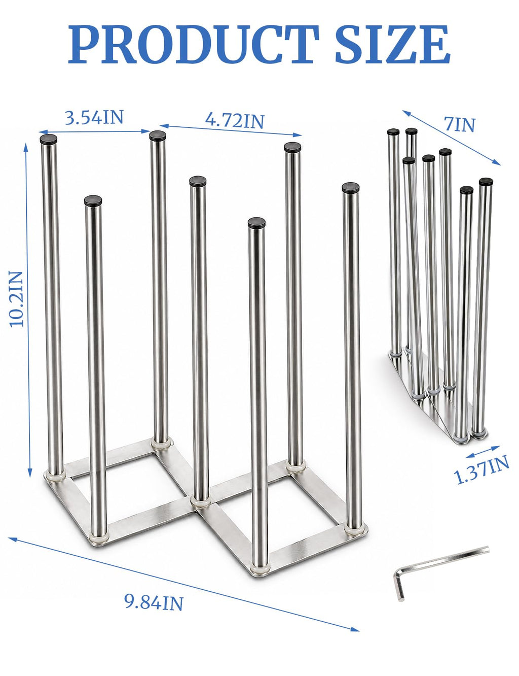Foldable Bottle Drying Rack, Baby Bottle Drying Rack, Collapsible Cup Draining Holder, Retractable Reusable Stainless
