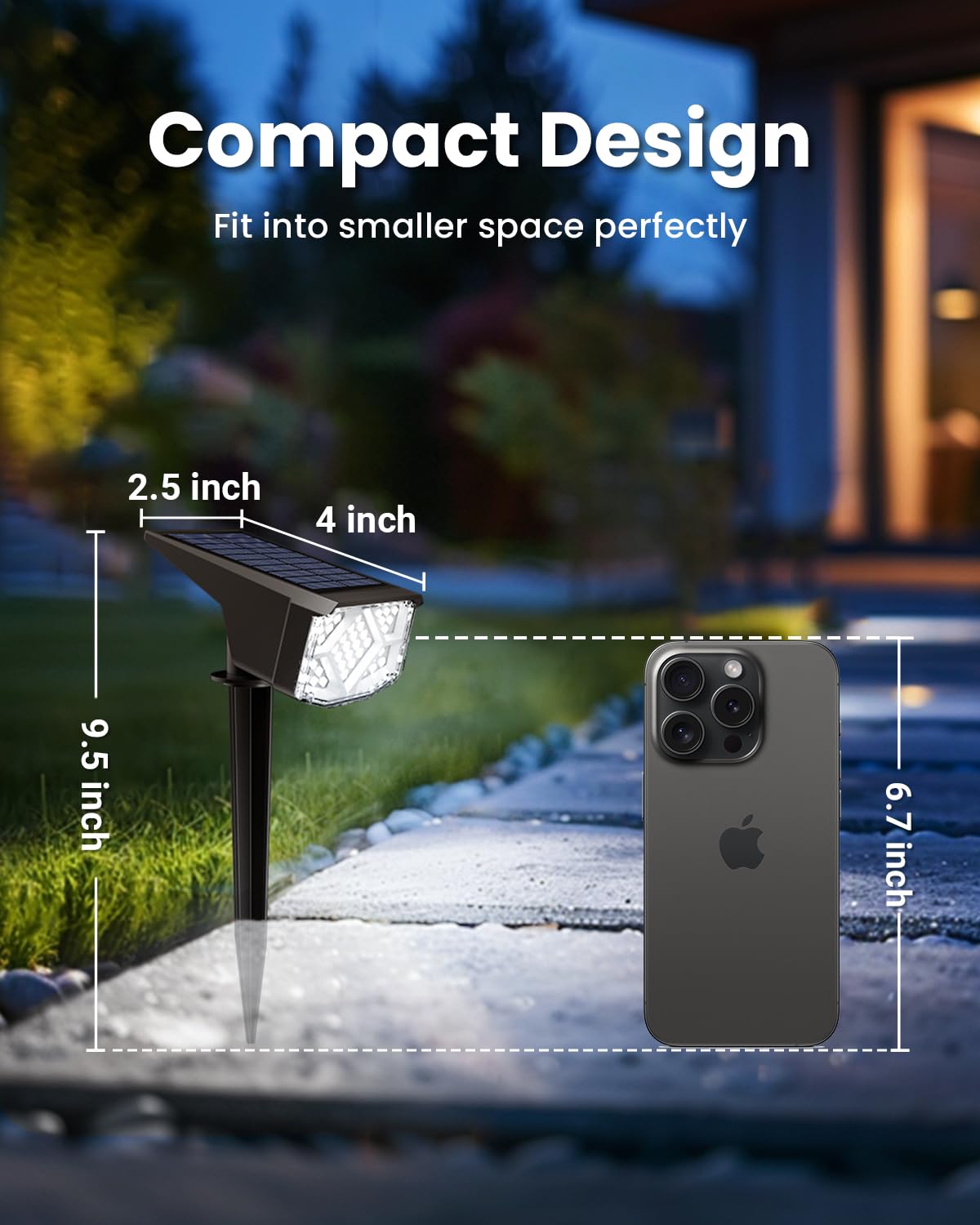 Solar Spot Lights Outdoor Waterproof 12 Pack Cool White